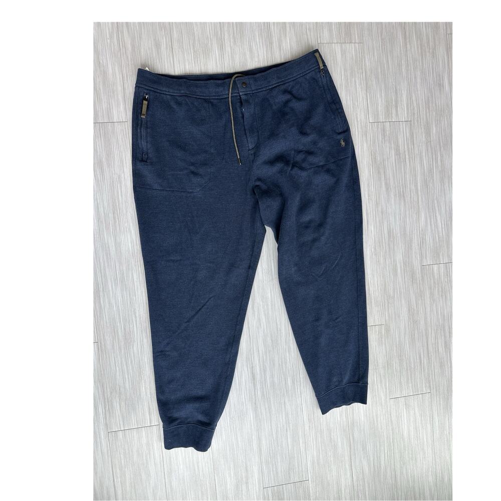 Polo Ralph Lauren Navy Blue Jogger Sweatpants Men's 3XL Drawstring Elastic Waist